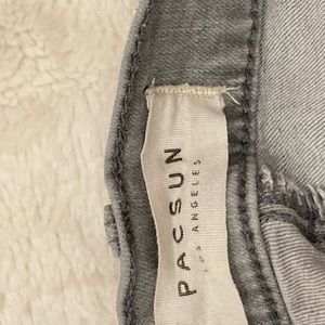 PACSUN grey ankle jeggings (with holes)